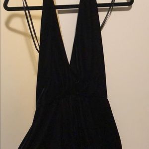 Velvet black halter